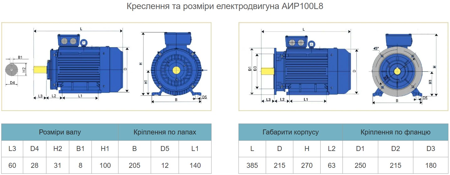 Купить электродвигатель АИР100L8