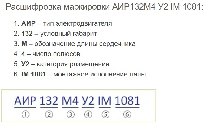 Купить электродвигатель АИР132М4