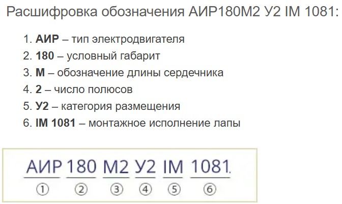 Купить электродвигатель АИР180М2