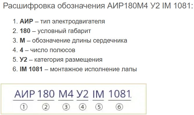 Купить электродвигатель АИР180М4