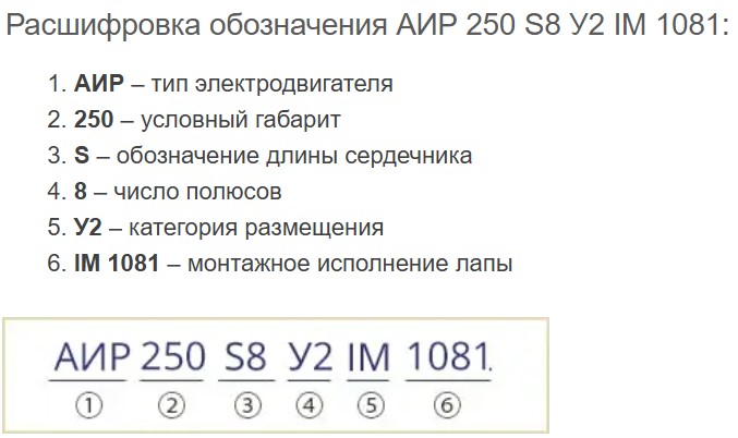 Купить электродвигатель АИР250S8